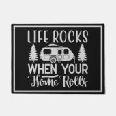 Het leven loopt wanneer uw huis rolt deurmat (Voorkant)