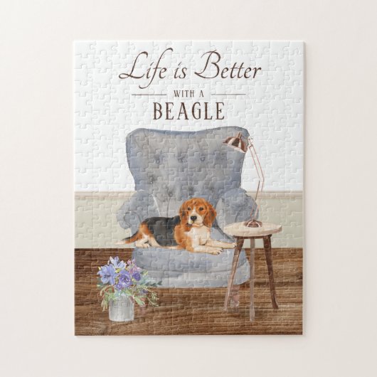 Het leven met een beagle puzzel (Verticaal)