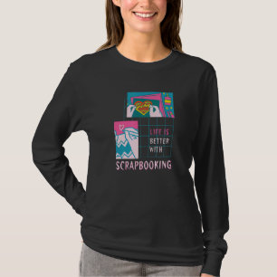 Het leven met het scrapbooten van de Ontwerper van T-shirt