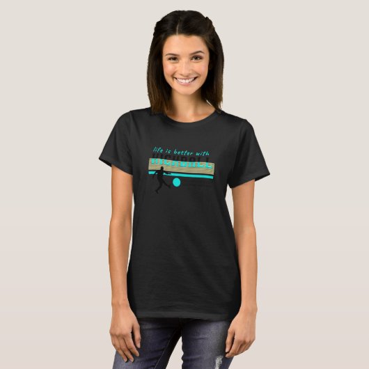 Het leven met Kickball Hobby-winkelsport T-shirt (Voorkant volledig)