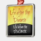 Het leven na de scheiding metalen ornament (Links)