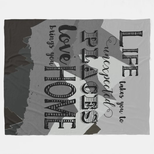 Het leven neemt je Inspirerend offertes in beslag Fleece Deken (Voorkant (Horizontaal))