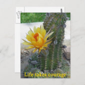 Het leven neemt moed op briefkaart (Voorkant / Achterkant)