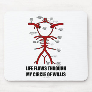 Het leven stroomt door mijn cirkel van Willis (gez Muismat