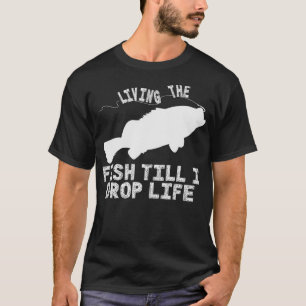 Het leven tot ik het leven laat schimmel Vist dons T-shirt