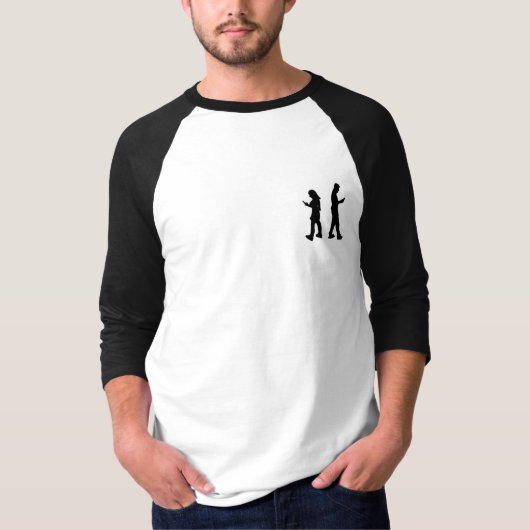 HET LEVEN TWITTERT WEG Raglan T-shirt (Voorkant)