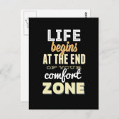 Het leven! typografie Inspirerend Briefkaart (Voorkant / Achterkant)