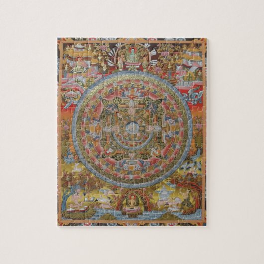 Het leven van Boeddha Mandala Puzzle Legpuzzel (Verticaal)