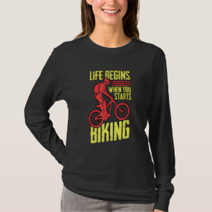 Het leven van de bike Lock begint wanneer je begin T-shirt