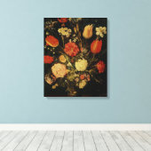 Het leven van de bloemen canvas afdruk (Insitu (Houten vloer))