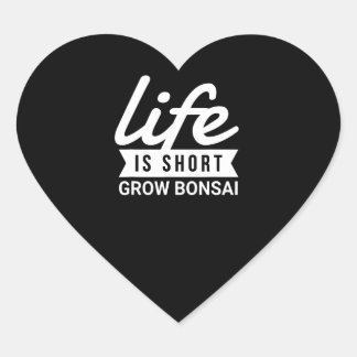 het leven van de botanisten groeit snel in bonsai  hart sticker