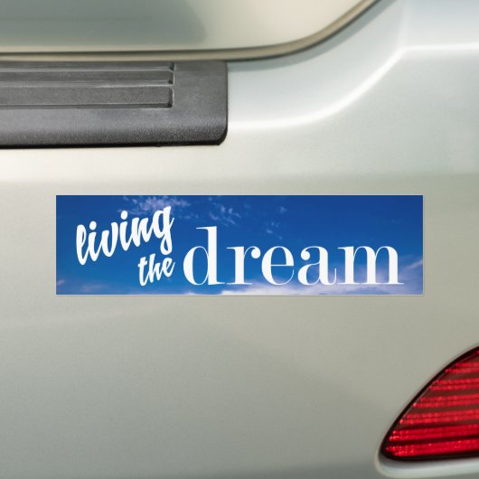 Het leven van de Dream Blue Sky Bumpersticker (Op auto)