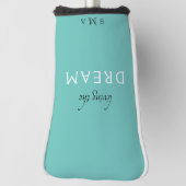 Het leven van de droom Monogram Turquoise Golfheadcover (Draai 90)