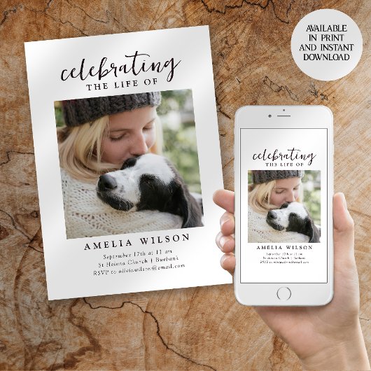 Het leven van de fotogedenkdienst vieren kaart