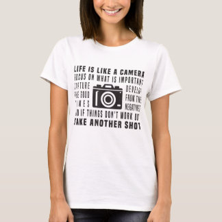 Het leven van de fotograaf is als een camera fotog t-shirt