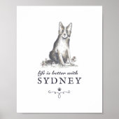 Het leven van de grens Collie is beter met de doua Poster (Voorkant)