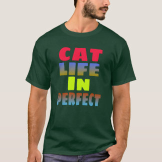 Het leven van de kat in de familie t-shirt
