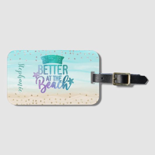 Het leven van de waterverf Glitter is beter in het Bagagelabel (Voorkant (horizontaal))