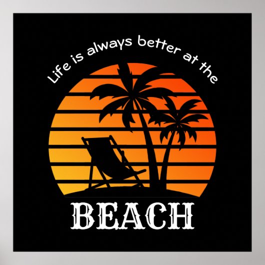 Het leven van de zomervakantie is altijd beter bij poster (Voorkant)