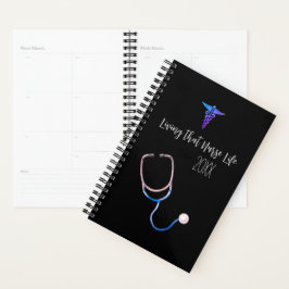 Het leven van de zuster Life Rn Hand Lettered Blac Planner