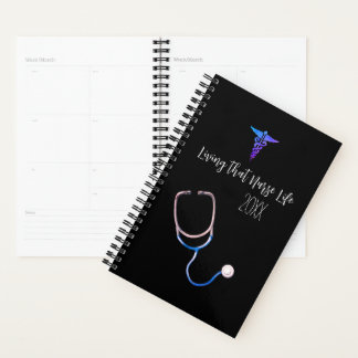 Het leven van de zuster Life Rn Hand Lettered Blac Planner