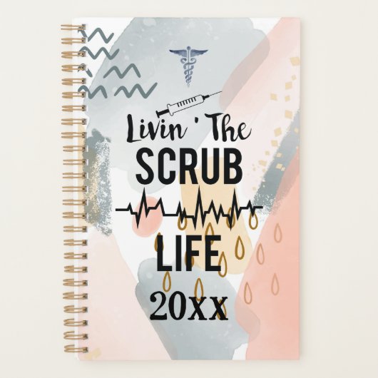 Het leven van die Scrub Life Mid Century Moderne V Planner (Voorkant)
