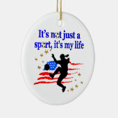 HET LEVEN VAN EEN AMERIKAANSE VOETBALLER ONTWERP KERAMISCH ORNAMENT (Rechts)