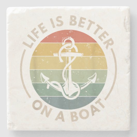 Het leven van een bootzingende boer is beter af stenen onderzetter (Voorkant)