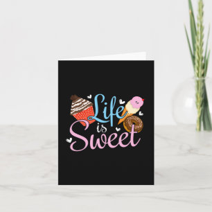 Het Leven van een Foodie is Zoet Bakquote - Cupcak Kaart