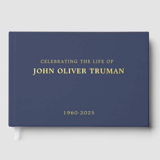 Het leven van een gepersonaliseerde begrafenis gastenboek (Voorkant)