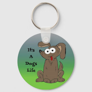 Het leven van een hond Cartoon hond Sleutelhanger