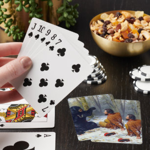 Het leven van een jager Een moeilijke situatie Ar Pokerkaarten