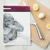 Het leven van een jonge aap gorilla theedoek (Quarter Fold)