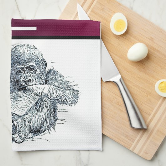 Het leven van een jonge aap gorilla theedoek (Quarter Fold)