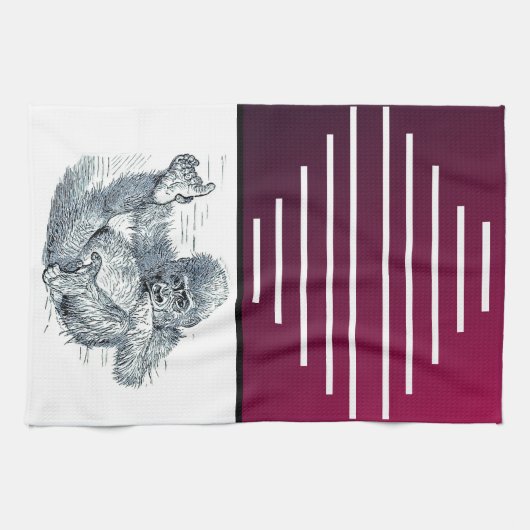 Het leven van een jonge aap gorilla theedoek (Horizontaal)