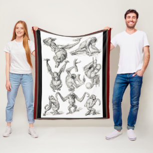 Het leven van een jonge orang-oetan fleece deken