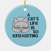 Het leven van een kat keramisch ornament (Achterkant)