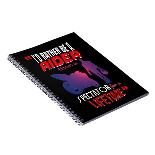 Het leven van een motorrijder: rijden, niet kijken notitieboek (Rechterzijde)