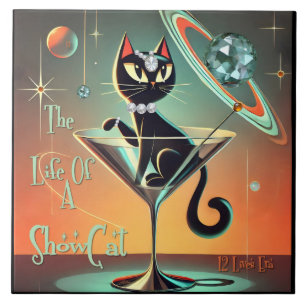 Het Leven Van Een Showgirl Kat Tegeltje