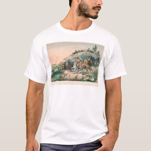 Het leven van een Trapper: A Sudden Halt (0877A) T-shirt (Voorkant)