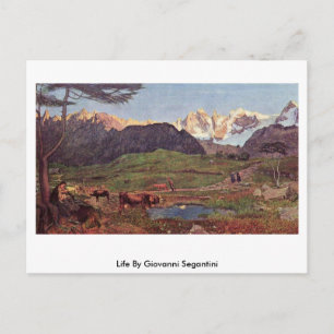 Het leven van Giovanni Segantini Briefkaart