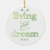 Het leven van het droomgroene keramisch ornament (Achterkant)