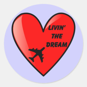 Het leven van het droomhart ronde sticker