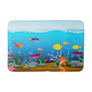 Het Leven van het zee onder het Zee Bath Mat