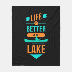 Het leven van Kayaking is beter in het meer Fleece Deken