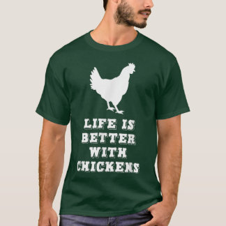 Het leven van kippen is beter met de fokkerij van  t-shirt