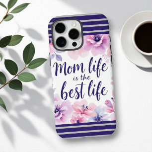 Het leven van mama is het beste leven Waterverf iPhone 16 Pro Max Hoesje
