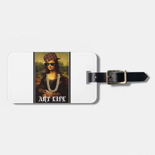 Het Leven van Mona Lisa Thug Life Art Bagagelabel (Voorkant horizontaal)