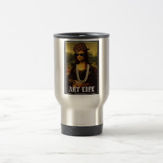 Het Leven van Mona Lisa Thug Life Art Reisbeker