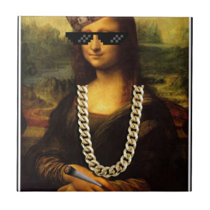 Het Leven van Mona Lisa Thug Life Art Tegeltje
